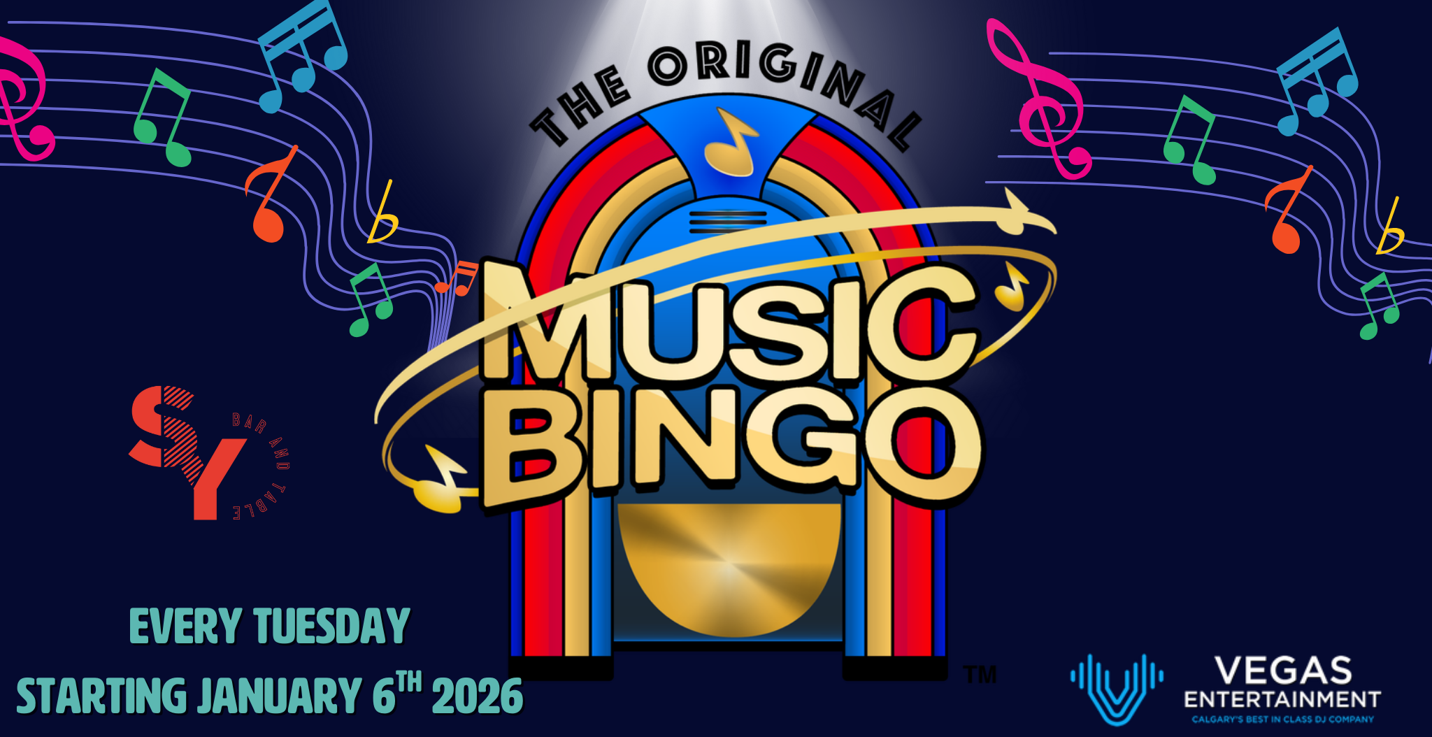 Music Bingo. Every Tuesday